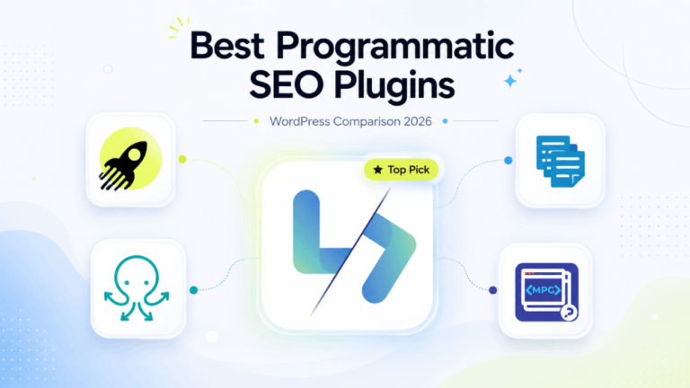 Best programmatic SEO plugins for WordPress compared with PageForge, MPG, LPagery, Page Generator Pro and WP All Import