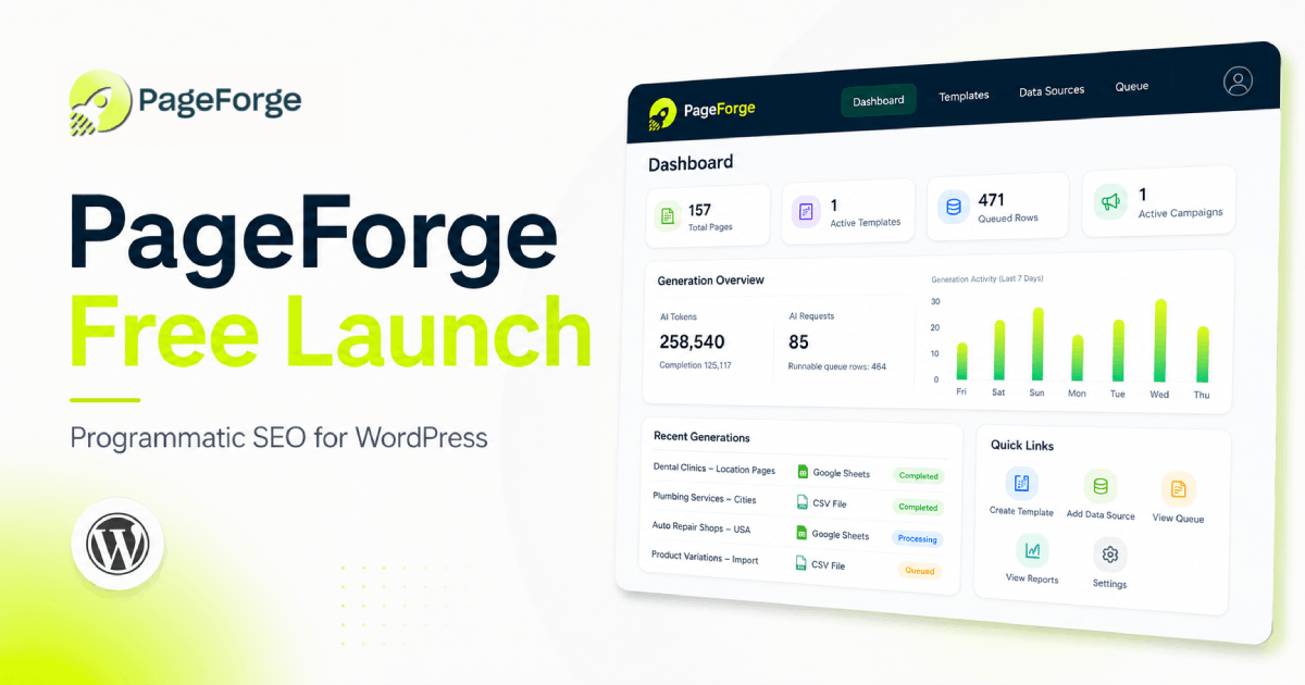 Turn CSV Data Into SEO-Ready WordPress Pages.