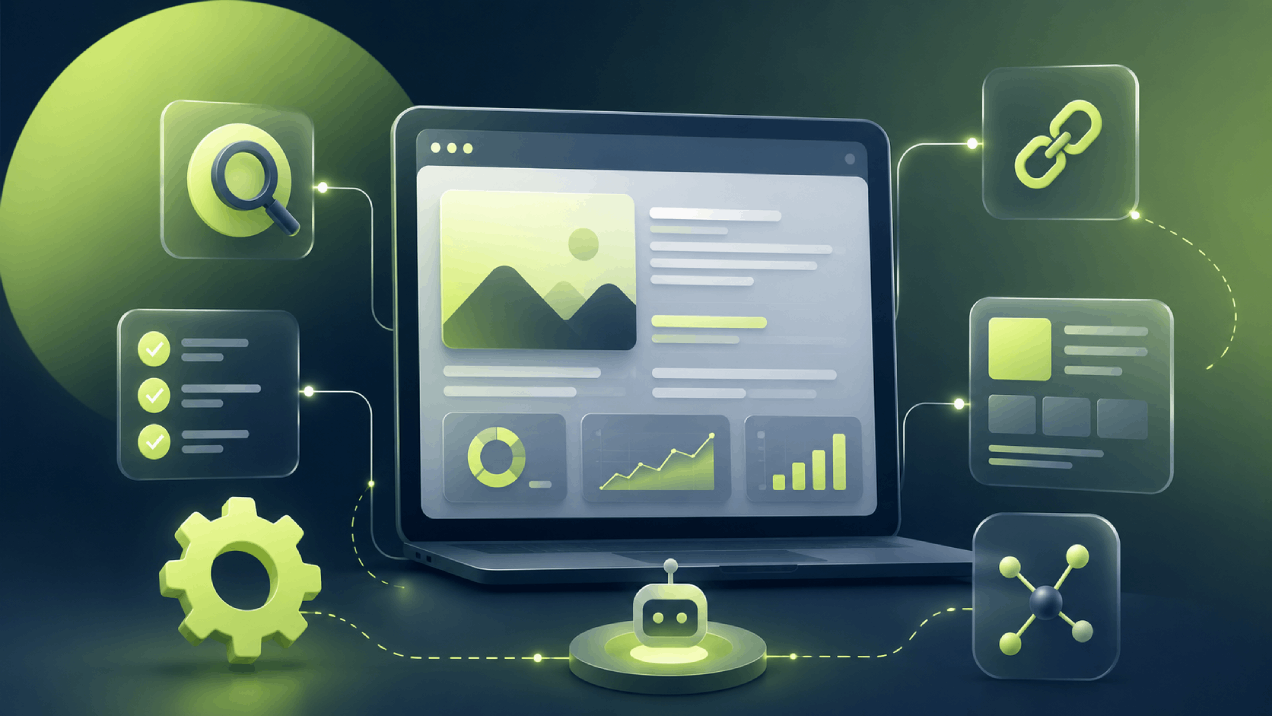Automated on-page SEO workflow for WordPress with AI, internal linking, site optimization, analytics and SEO automation